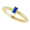 Lab-Grown Blue Sapphire | Straight baguette | 4 x 2mm