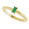Lab-Grown Emerald | Straight baguette | 4 x 2mm