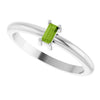 Natural Peridot | Straight baguette | 4 x 2mm
