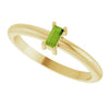 Natural Peridot | Straight baguette | 4 x 2mm