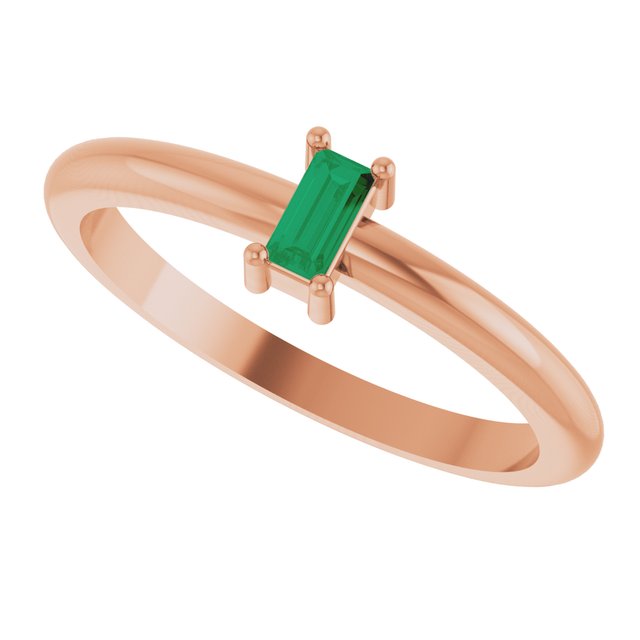 Natural Emerald | Straight baguette | 4 x 2mm