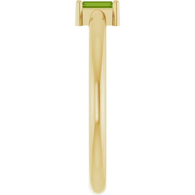 Natural Peridot | Straight baguette | 4 x 2mm