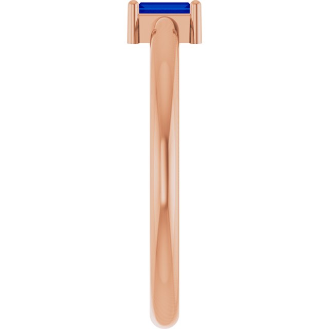 Lab-Grown Blue Sapphire | Straight baguette | 4 x 2mm
