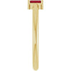 Natural Ruby | Straight baguette | 4 x 2mm