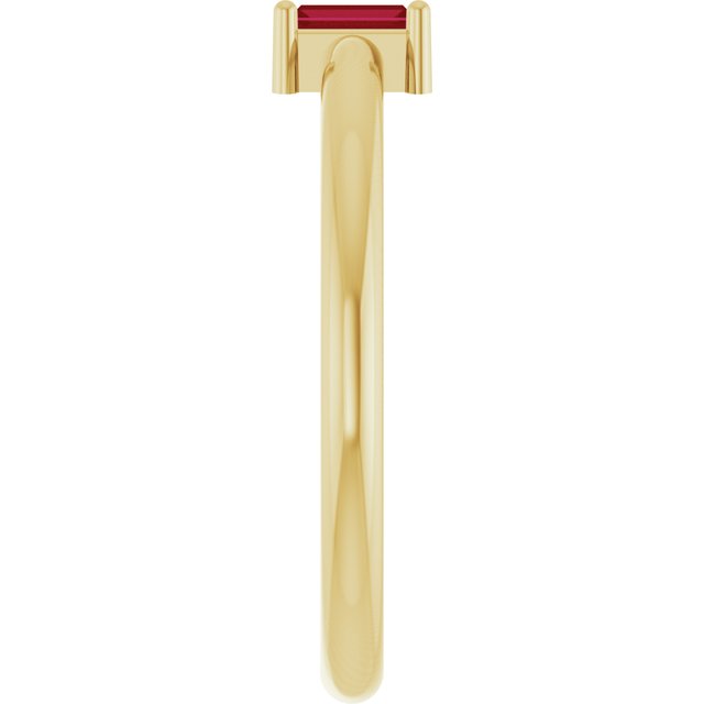 Natural Ruby | Straight baguette | 4 x 2mm