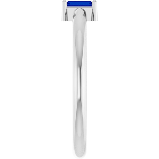 Lab-Grown Blue Sapphire | Straight baguette | 4 x 2mm