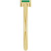 Lab-Grown Emerald | Straight baguette | 4 x 2mm
