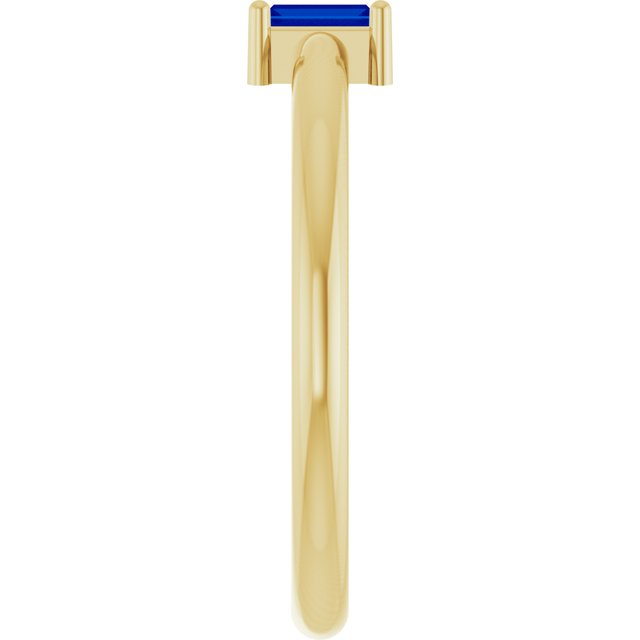 Lab-Grown Blue Sapphire | Straight baguette | 4 x 2mm