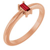 Lab-Grown Ruby | Straight baguette | 4 x 2mm