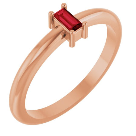 Lab-Grown Ruby | Straight baguette | 4 x 2mm