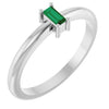 Lab-Grown Emerald | Straight baguette | 4 x 2mm