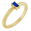 Lab-Grown Blue Sapphire | Straight baguette | 4 x 2mm