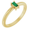 Lab-Grown Emerald | Straight baguette | 4 x 2mm