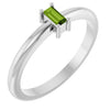 Natural Peridot | Straight baguette | 4 x 2mm