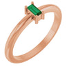 Lab-Grown Emerald | Straight baguette | 4 x 2mm