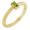 Natural Peridot | Straight baguette | 4 x 2mm