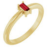 Lab-Grown Ruby | Straight baguette | 4 x 2mm