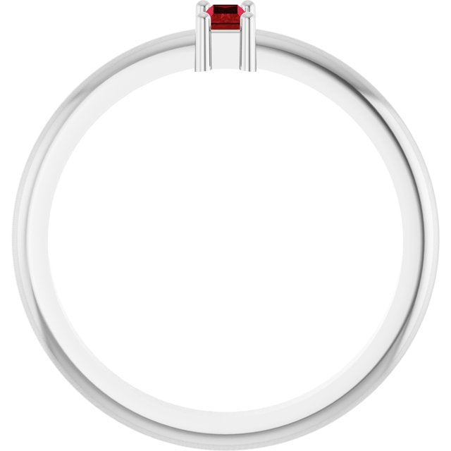 Lab-Grown Ruby | Straight baguette | 4 x 2mm