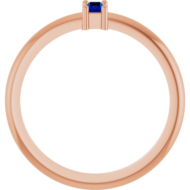 Lab-Grown Blue Sapphire | Straight baguette | 4 x 2mm