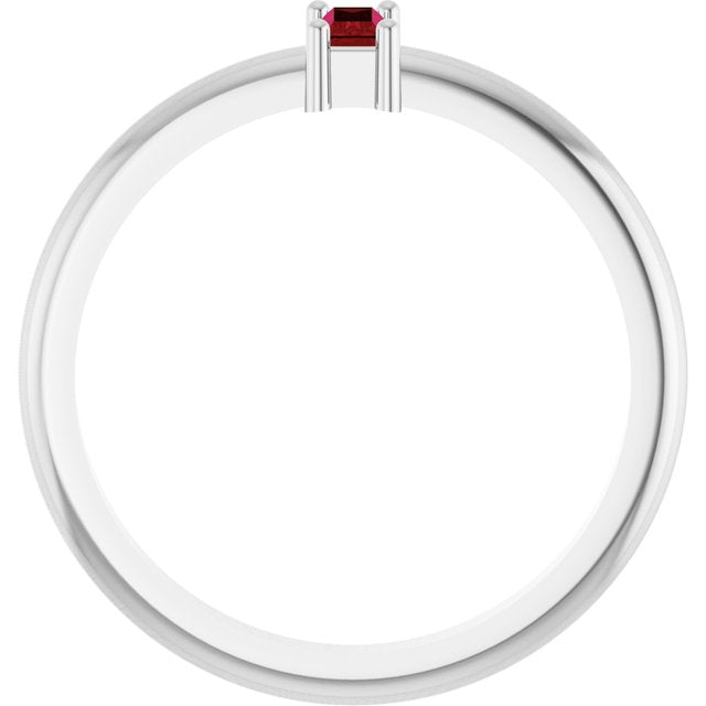 Natural Ruby | Straight baguette | 4 x 2mm