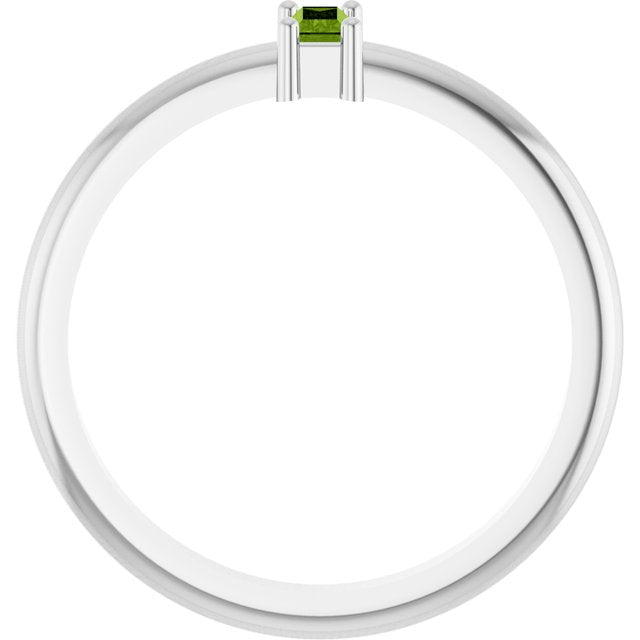 Natural Peridot | Straight baguette | 4 x 2mm
