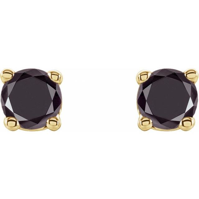 Natural Black Diamond | Round | 2.5mm :: 1/8 Ctw | Natural Black Diamond | Round | 3mm :: 1/5 Ctw