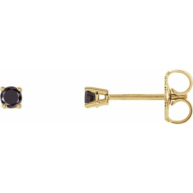 Natural Black Diamond | Round | 2.5mm :: 1/8 Ctw | Natural Black Diamond | Round | 3mm :: 1/5 Ctw