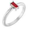 Lab-Grown Ruby | Straight baguette | 5 x 2mm