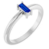 Lab-Grown Blue Sapphire | Straight baguette | 5 x 2mm