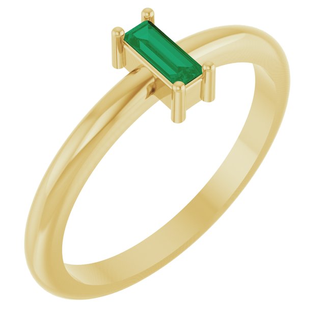 Lab-Grown Emerald | Straight baguette | 5 x 2mm