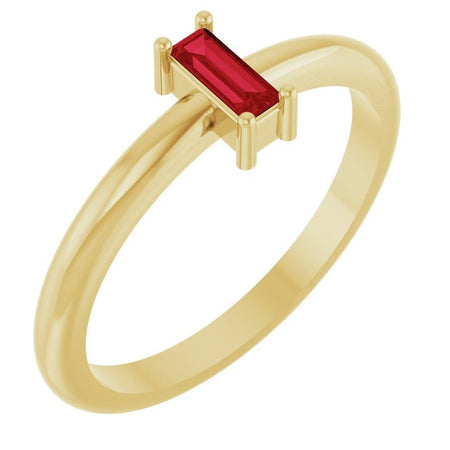 Lab-Grown Ruby | Straight baguette | 5 x 2mm