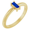 Lab-Grown Blue Sapphire | Straight baguette | 5 x 2mm