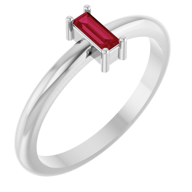 Natural Ruby | Straight baguette | 5 x 2mm