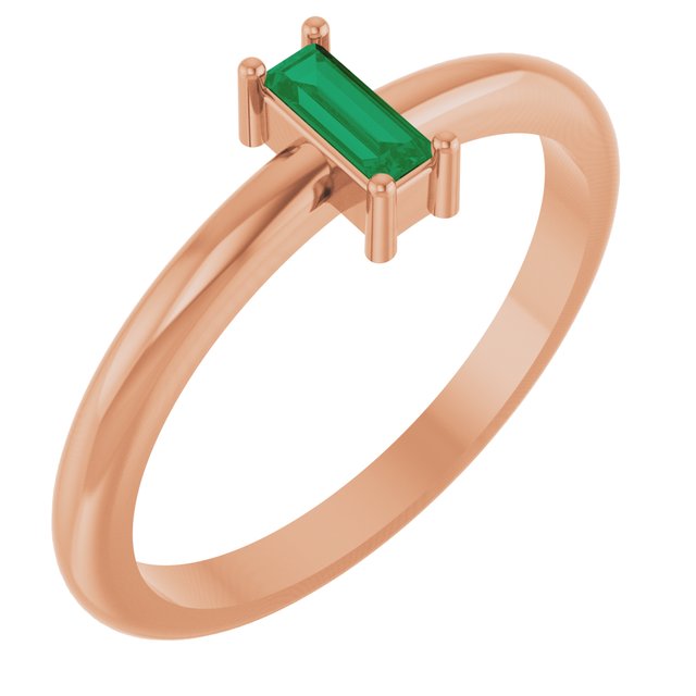 Lab-Grown Emerald | Straight baguette | 5 x 2mm