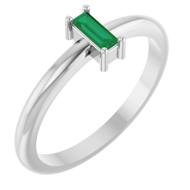 Lab-Grown Emerald | Straight baguette | 5 x 2mm