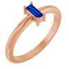 Lab-Grown Blue Sapphire | Straight baguette | 5 x 2mm