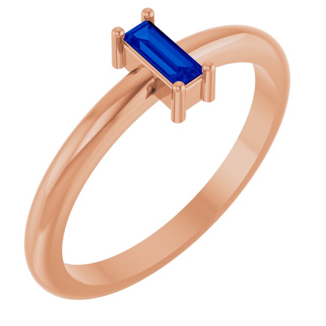 Lab-Grown Blue Sapphire | Straight baguette | 5 x 2mm