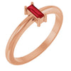 Lab-Grown Ruby | Straight baguette | 5 x 2mm