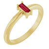 Natural Ruby | Straight baguette | 5 x 2mm