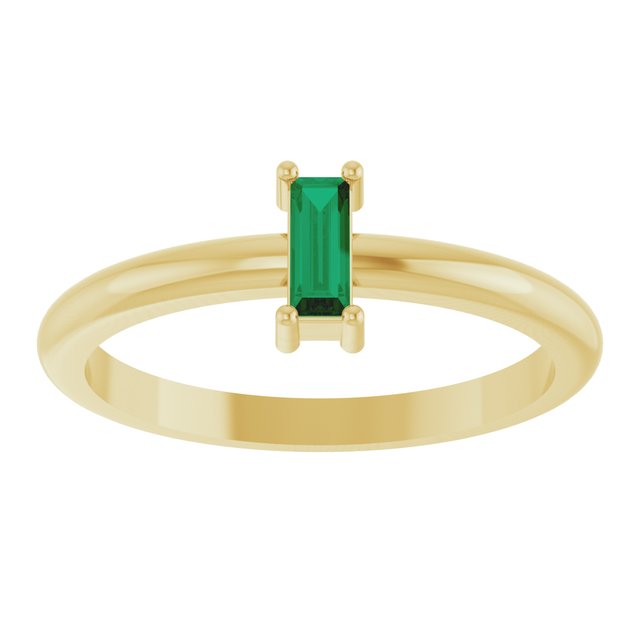 Lab-Grown Emerald | Straight baguette | 5 x 2mm