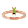 Natural Peridot | Straight baguette | 5 x 2mm