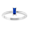 Lab-Grown Blue Sapphire | Straight baguette | 5 x 2mm