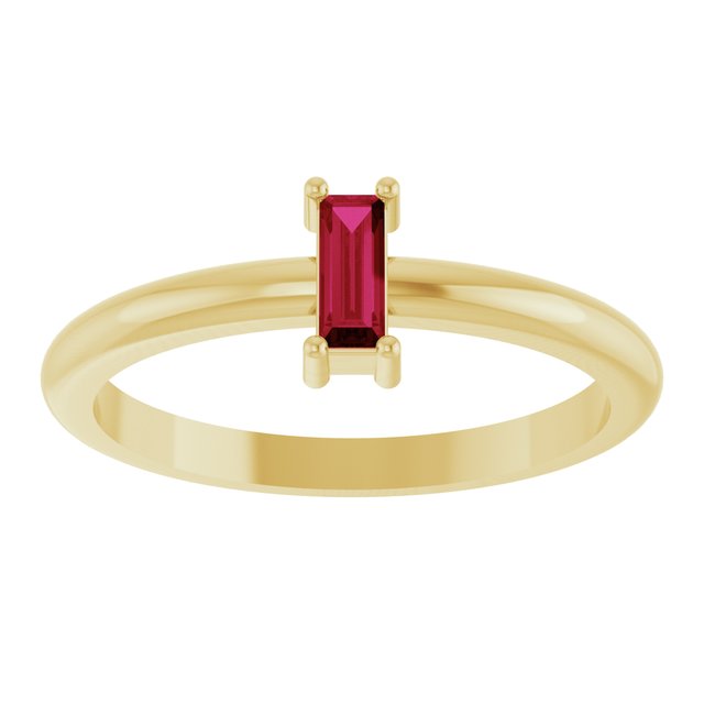 Natural Ruby | Straight baguette | 5 x 2mm