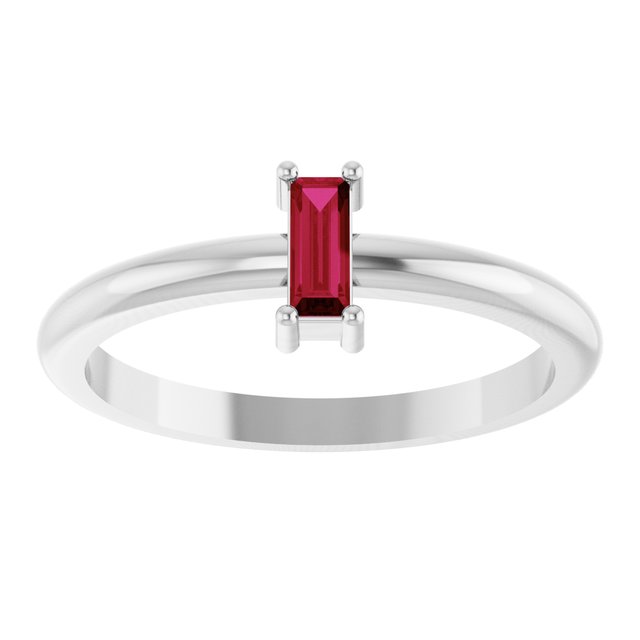 Natural Ruby | Straight baguette | 5 x 2mm