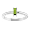 Natural Peridot | Straight baguette | 5 x 2mm