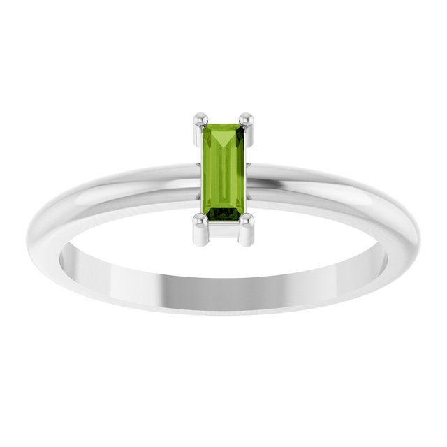 Natural Peridot | Straight baguette | 5 x 2mm