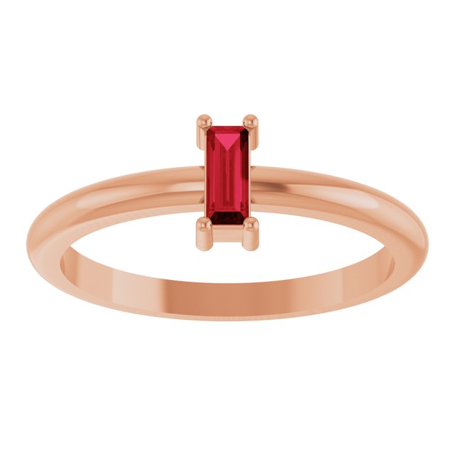 Lab-Grown Ruby | Straight baguette | 5 x 2mm