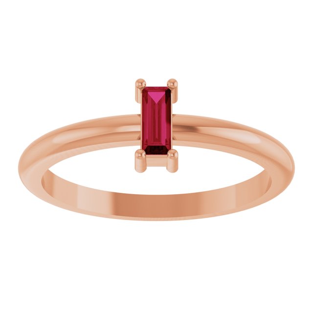 Natural Ruby | Straight baguette | 5 x 2mm
