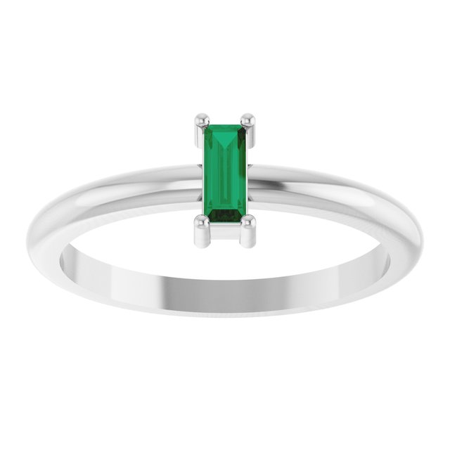 Lab-Grown Emerald | Straight baguette | 5 x 2mm
