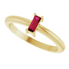 Natural Ruby | Straight baguette | 5 x 2mm